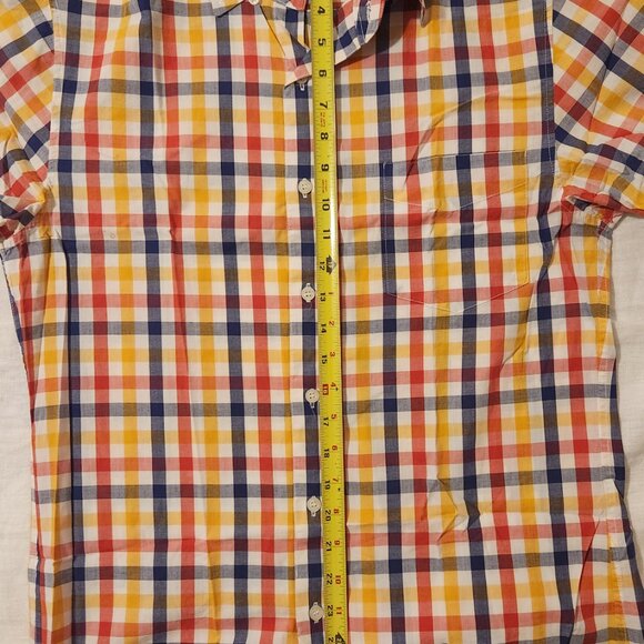 Shades of Grey by Micah Cohen, Spring Plaid Picnic S/S  Shirt - Size Medium - Picture 6 of 8